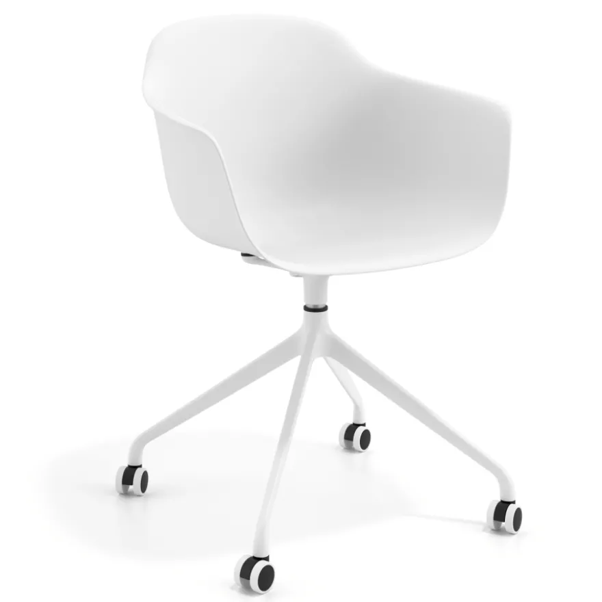 Sedia Girevole Alice, con ruote