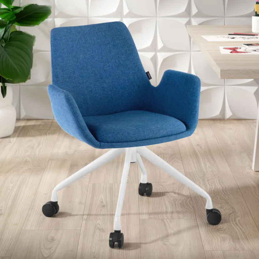 Sedia Girevole Glamm, con ruote, Resistente