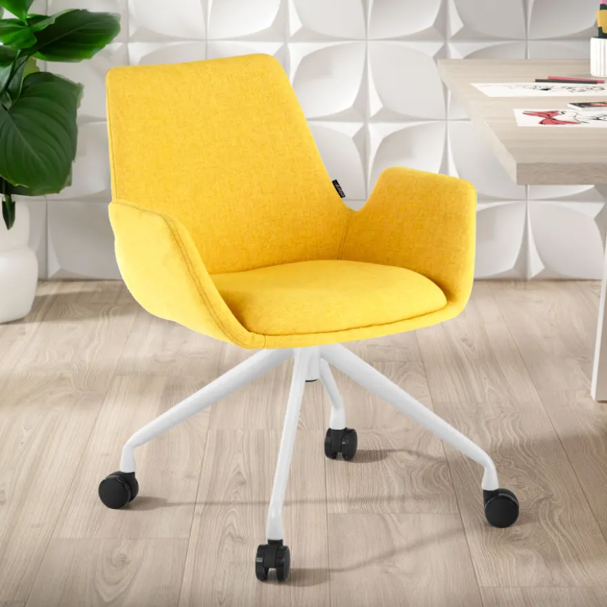 Sedia Girevole Glamm, con ruote, Resistente
