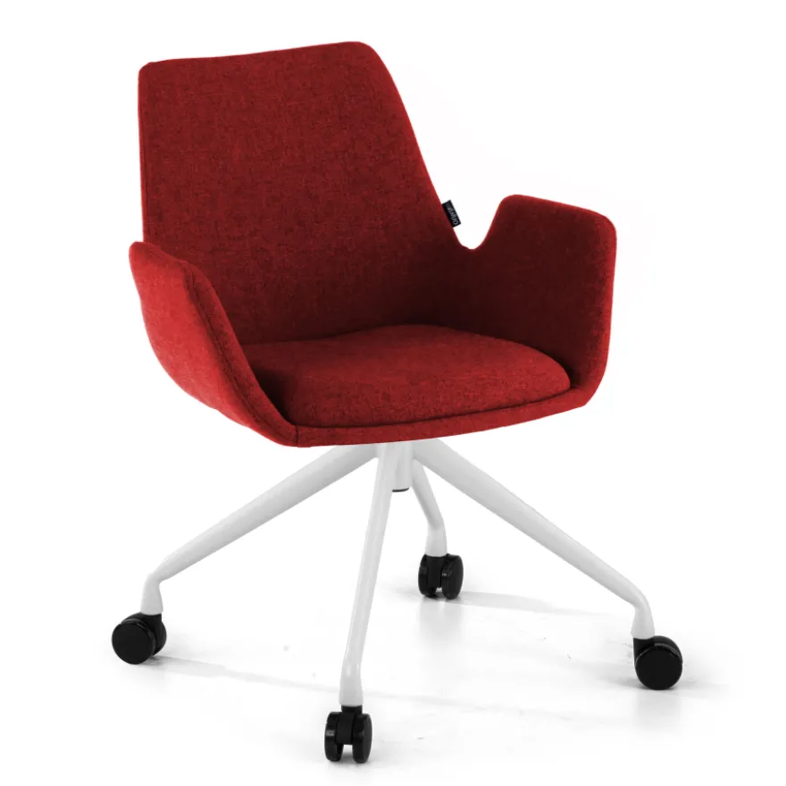 Sedia Girevole Glamm, con ruote, Resistente