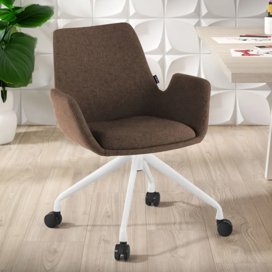 Sedia Girevole Glamm, con ruote, Resistente