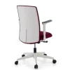 Sedia Girevole Sheryl white, braccioli regolabili, rivestita