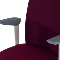 Sedia Girevole Sheryl white, braccioli regolabili, rivestita