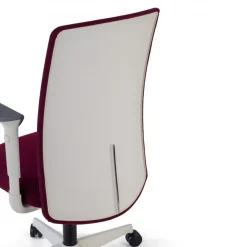 Sedia Girevole Sheryl white, braccioli regolabili, rivestita