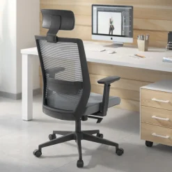 Sedia Girevole Ufficio Kana, schienale ergonomico, poggiatesta