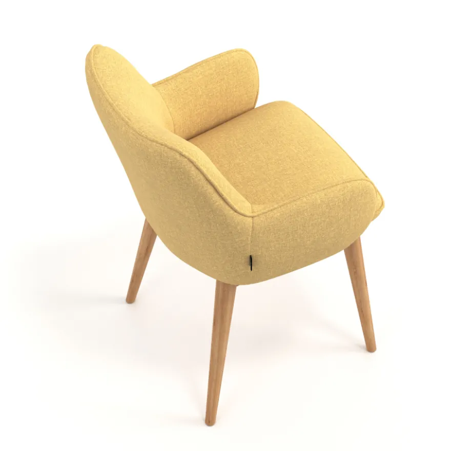 Sedia Nordica Nora, Gambe in legno, Certificata