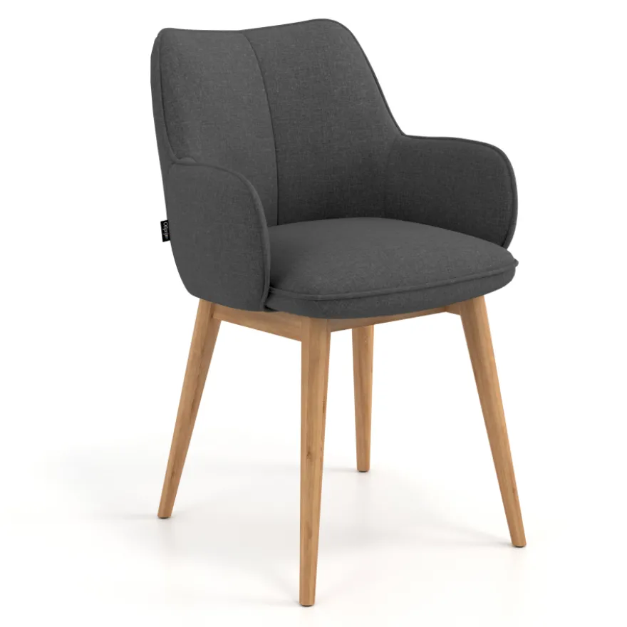 Sedia Nordica Nora, Gambe in legno, Certificata