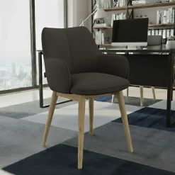 Sedia Nordica Nora, Gambe in legno, Certificata
