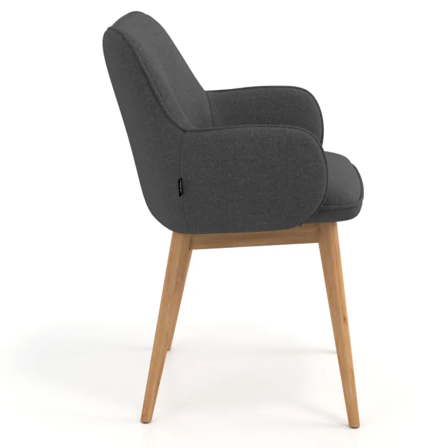 Sedia Nordica Nora, Gambe in legno, Certificata
