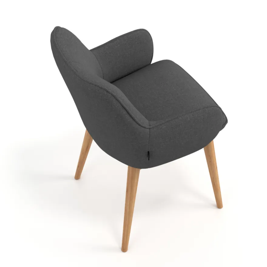 Sedia Nordica Nora, Gambe in legno, Certificata