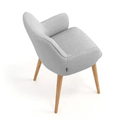 Sedia Nordica Nora, Gambe in legno, Certificata