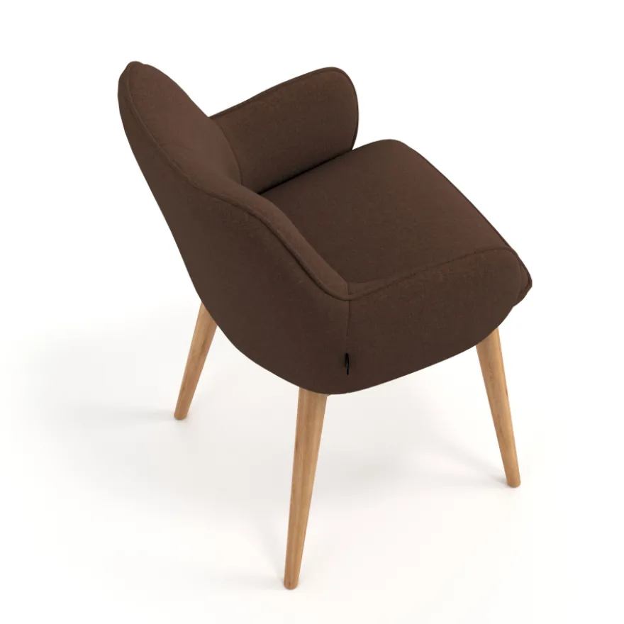 Sedia Nordica Nora, Gambe in legno, Certificata