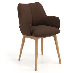 Sedia Nordica Nora, Gambe in legno, Certificata