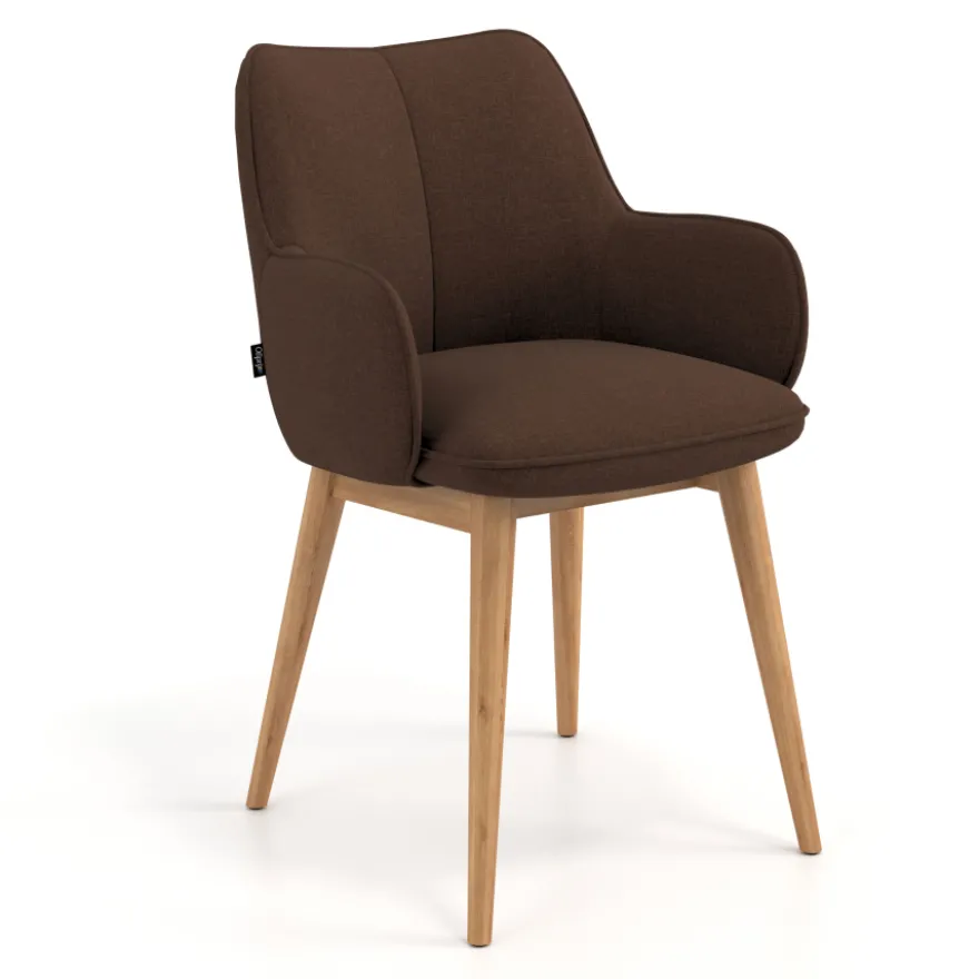 Sedia Nordica Nora, Gambe in legno, Certificata