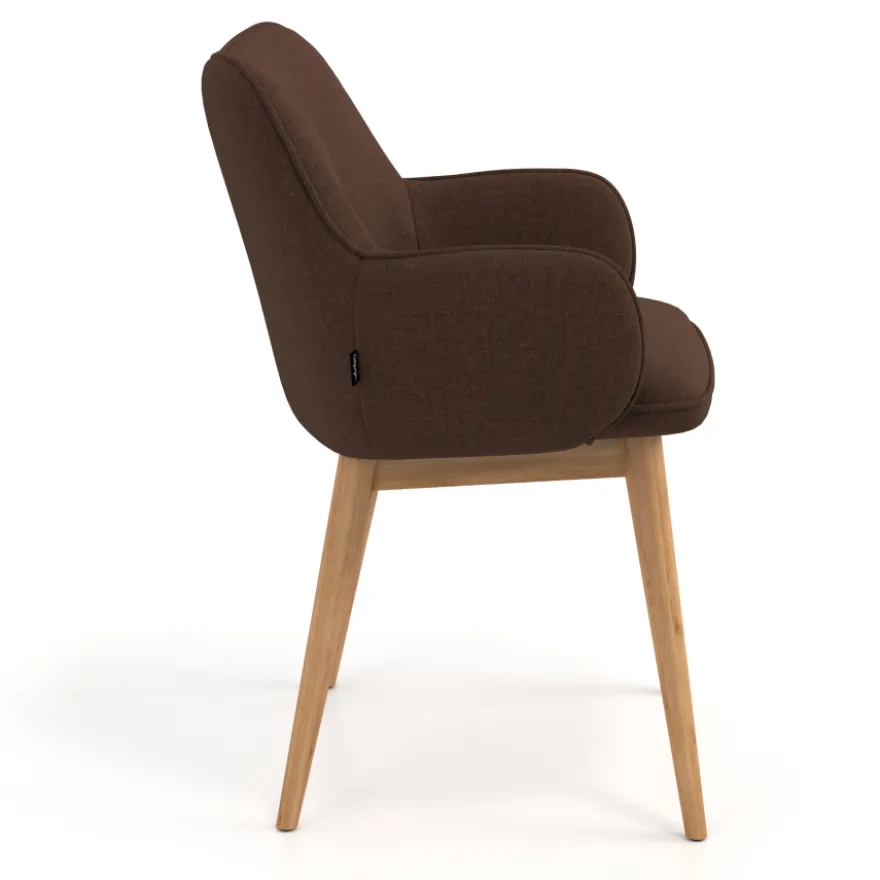 Sedia Nordica Nora, Gambe in legno, Certificata