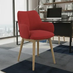 Sedia Nordica Nora, Gambe in legno, Certificata