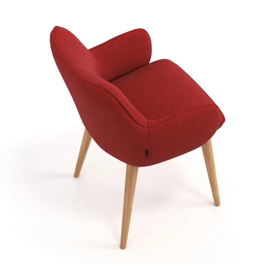 Sedia Nordica Nora, Gambe in legno, Certificata