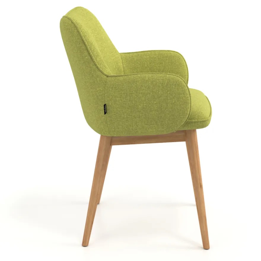 Sedia Nordica Nora, Gambe in legno, Certificata