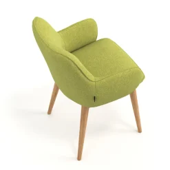 Sedia Nordica Nora, Gambe in legno, Certificata