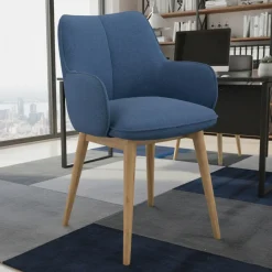 Sedia Nordica Nora, Gambe in legno, Certificata