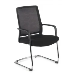 Sedia Ospiti Ufficio Bali, schienale in rete ergonomico