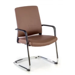 Sedia Ospiti Ufficio Bali, schienale ergonomico similpelle