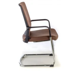 Sedia Ospiti Ufficio Bali, schienale ergonomico similpelle