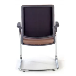 Sedia Ospiti Ufficio Bali, schienale ergonomico similpelle