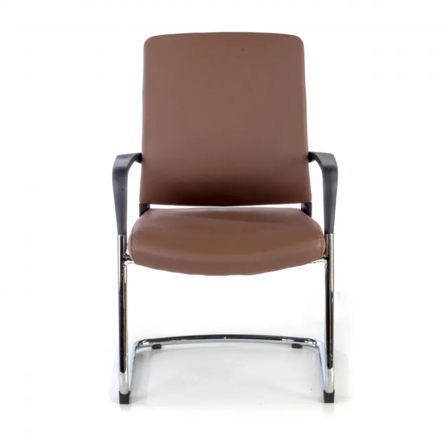Sedia Ospiti Ufficio Bali, schienale ergonomico similpelle