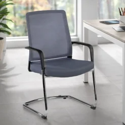 Sedia Ospiti Ufficio Bali, schienale in rete ergonomico