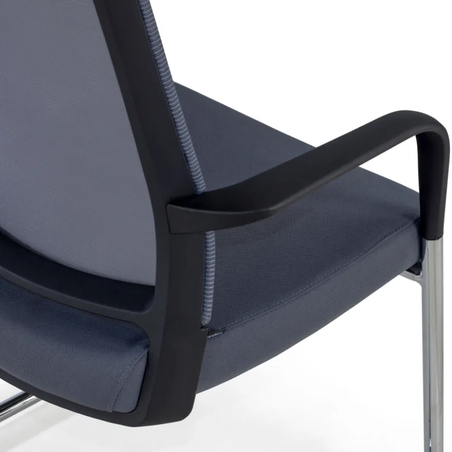 Sedia Ospiti Ufficio Bali, schienale in rete ergonomico