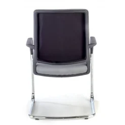 Sedia Ospiti Ufficio Bali, schienale ergonomico similpelle