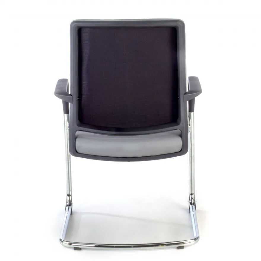 Sedia Ospiti Ufficio Bali, schienale ergonomico similpelle