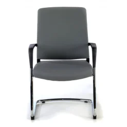 Sedia Ospiti Ufficio Bali, schienale ergonomico similpelle