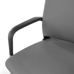 Sedia Ospiti Ufficio Bali, schienale ergonomico similpelle