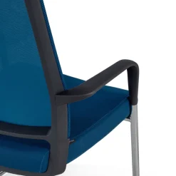 Sedia Ospiti Ufficio Bali, schienale in rete ergonomico
