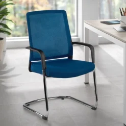 Sedia Ospiti Ufficio Bali, schienale in rete ergonomico