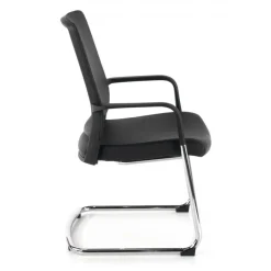 Sedia Ospiti Ufficio Bali, schienale ergonomico similpelle