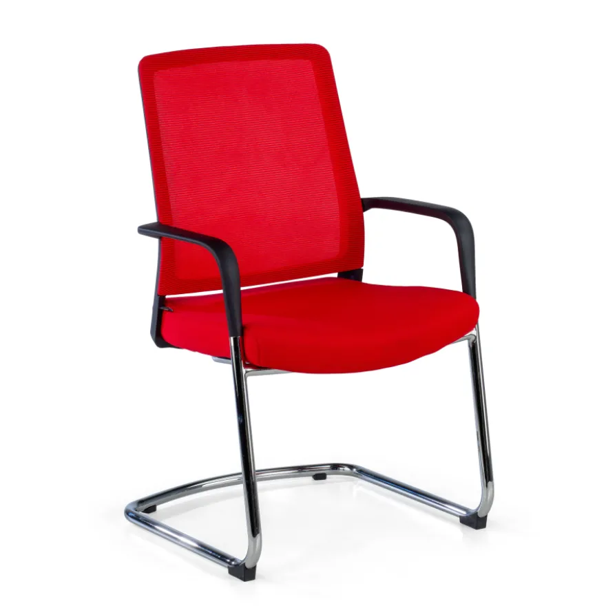 Sedia Ospiti Ufficio Bali, schienale in rete ergonomico