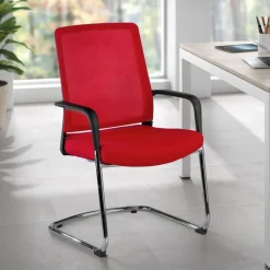 Sedia Ospiti Ufficio Bali, schienale in rete ergonomico