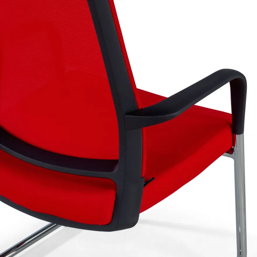 Sedia Ospiti Ufficio Bali, schienale in rete ergonomico
