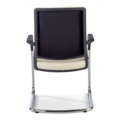 Sedia Ospiti Ufficio Bali, schienale ergonomico similpelle