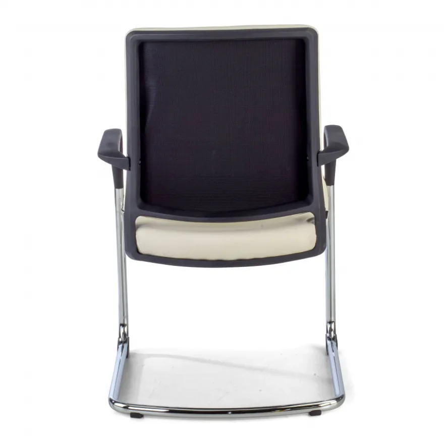 Sedia Ospiti Ufficio Bali, schienale ergonomico similpelle