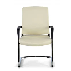 Sedia Ospiti Ufficio Bali, schienale ergonomico similpelle