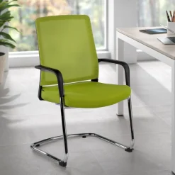 Sedia Ospiti Ufficio Bali, schienale in rete ergonomico