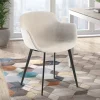 Sedia Ospiti Ufficio Laure, Gambe nere, Struttura in metallo, Imbottita