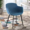 Sedia Ospiti Ufficio Laure, Gambe nere, Struttura in metallo, Imbottita