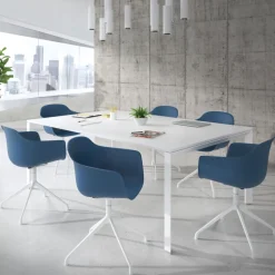 Sedia per Riunioni Alice, base piramidale