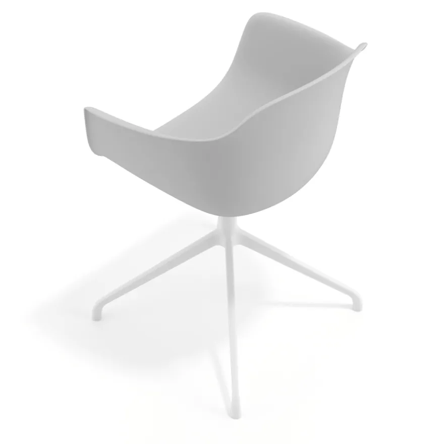 Sedia per Riunioni Alice, base piramidale