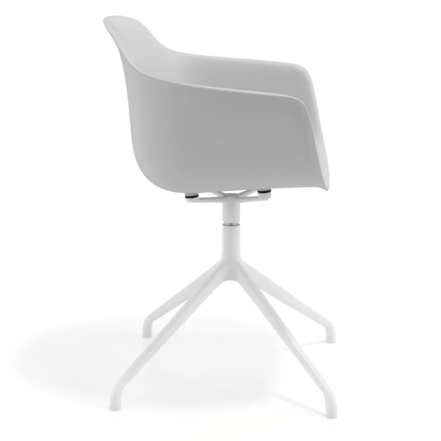 Sedia per Riunioni Alice, base piramidale